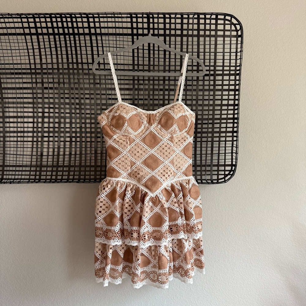 PatBo bossa crochet mini dress